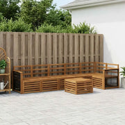 Set divano sezionale 6 pcs Naturale Legno di Acacia Massello