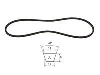 Cinghia trapezoidale sezione A modello A64 ad A128 40Acirc;° 13mm 8mm 11mm - 64138