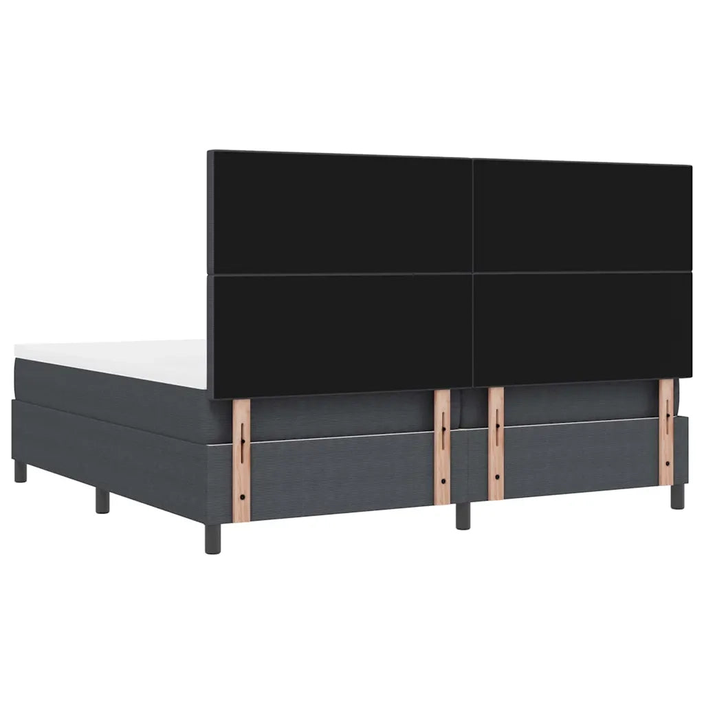 Letto a Sorgente LED Grigio Scuro e Bianco 200 x 200 cm 3337660