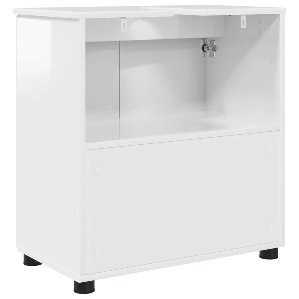 Mobile da Bagno con archiviazione Bianco Lucido 61 x 35 x 64 cm 883288