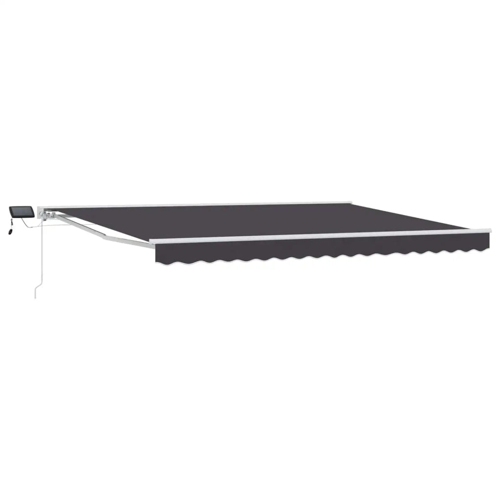 Cornice per Tenda Manuale con LED Bianco e Antracite 4 x 2 m