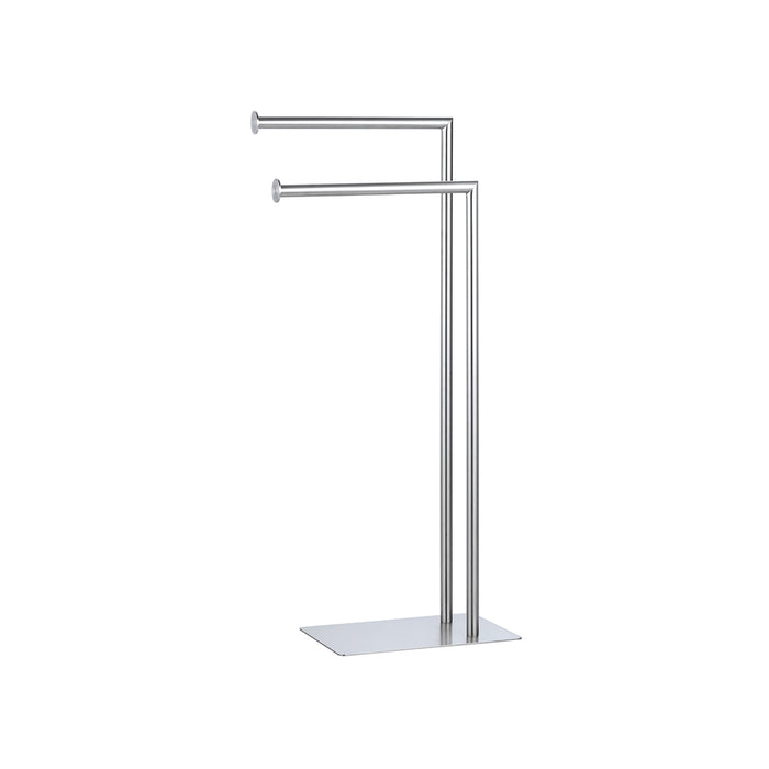 PIANTANA PORTA ASCIUGAMANI BAGNO 2 BRACCI SATINATI P.20xL.30xH.80,5cm FERIDRAS