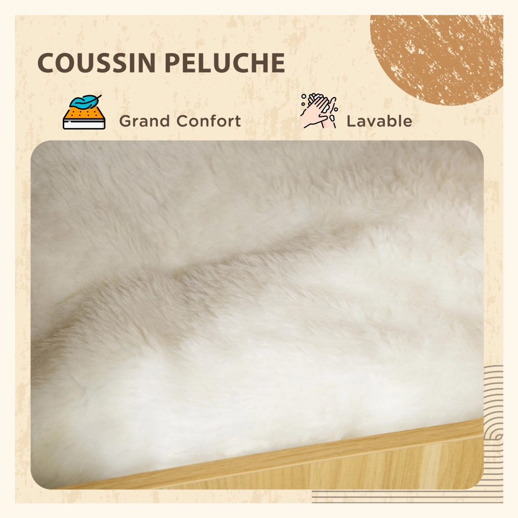 Mobile per lettiera gatto 3 livelli con porta e cuscino ¨C zephmum ¨C 60x45x103 cm