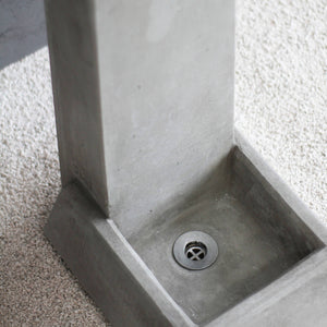 Fontana da Giardino Senza Rubinetto in Cemento Granulato di Marmo Malmo Grigio