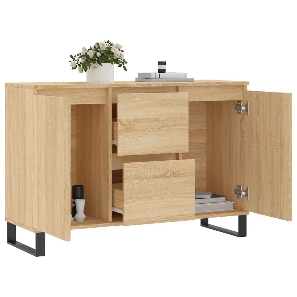 Credenza Rovere Sonoma 101,5x35x70 cm in Legno Multistrato 827215