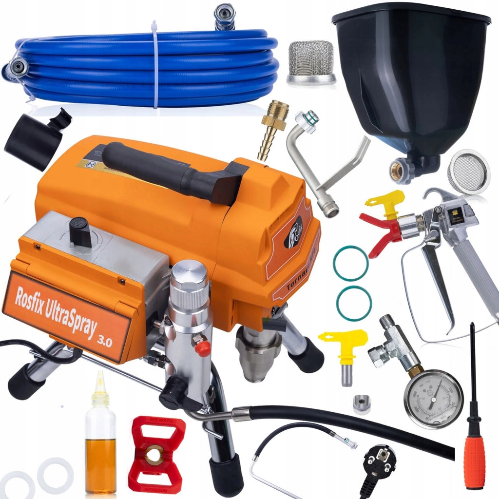 Agitatore per Verniciatura Tornado RT4 UltraSpray 3000W 22MPA 3,2L/min | Serbatoio 6L | Alta Efficienza e Precisione