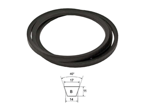 Cinghia trapezoidale sezione B modello B68 a B128 40Acirc;° 17mm 14mm 11mm - 64184