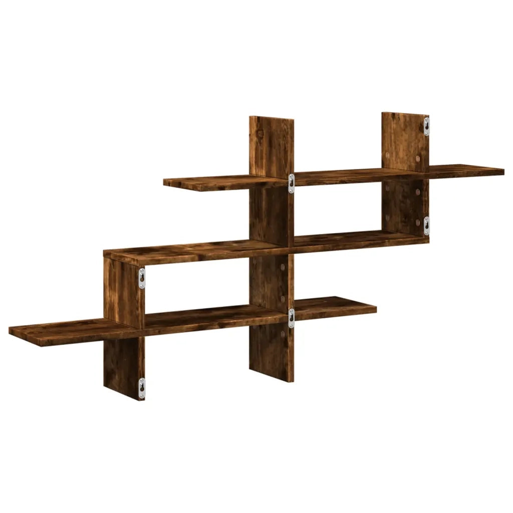 Mensola a Muro Rovere Fumo 124,5x18x60,5 cm in Truciolato