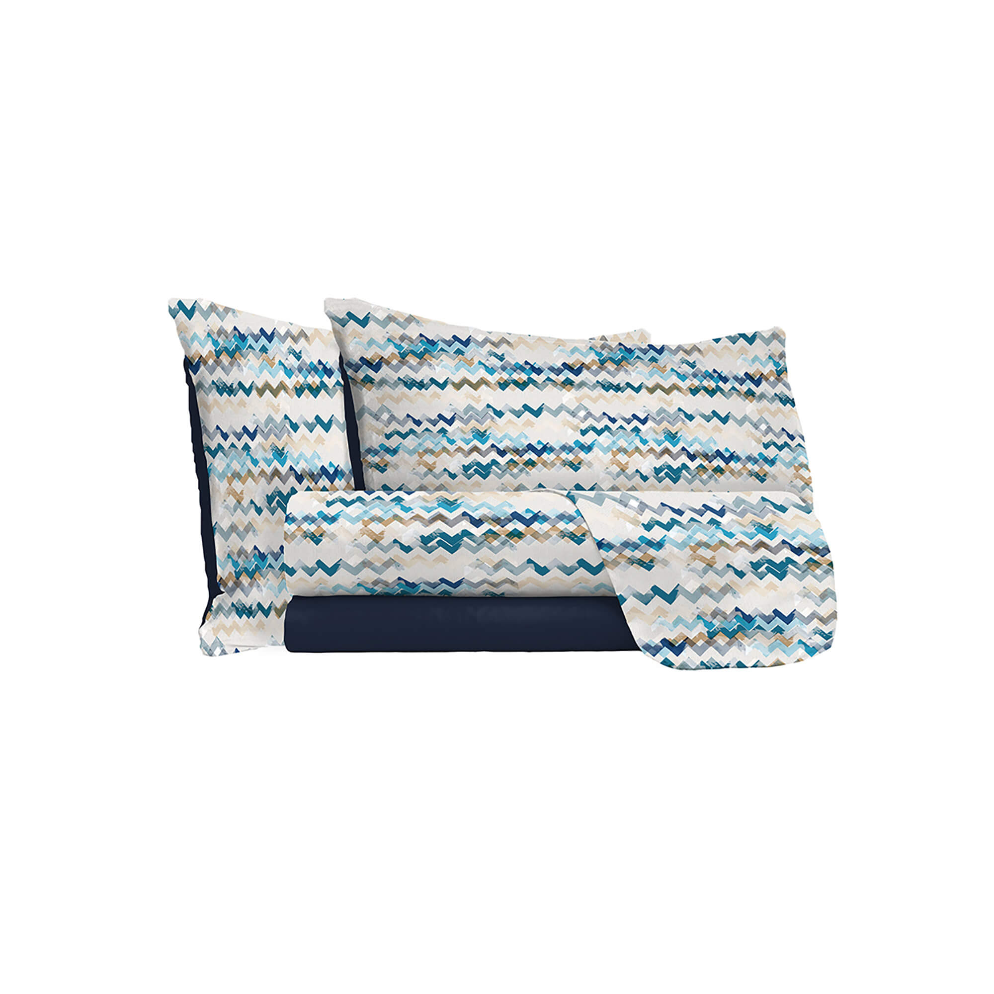 Set Lenzuola Singolo con Stampa Sopra Sotto e Federe Modern Sky