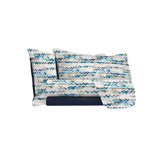 Set Lenzuola Singolo con Stampa Sopra Sotto e Federe Modern Sky