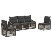 Set Divano da Giardino 5 pcs Grigio polyrattan 3435962