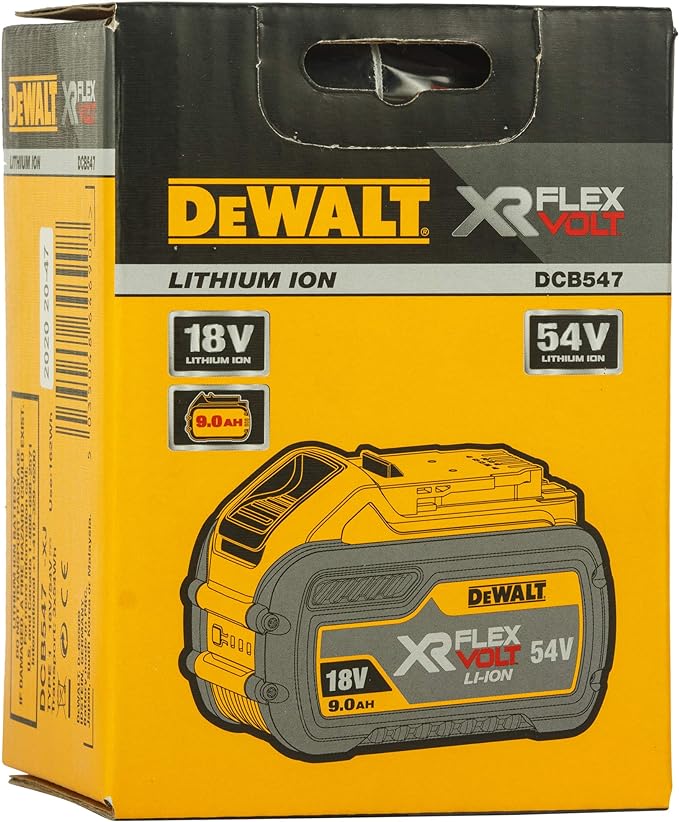 BATTERIA AL LITIO DEWALT 18/54V - 9 AH XR FLEX VOLT - DCB547-XJ
