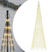 Albero di Natale a LED-Luci decorative natalizie su Pennone 1534 LED Bianco Caldo 500 cm
