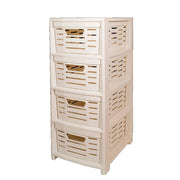 Cassettiera Multiuso in Plastica Uniko 4 Cassetti Bianco 36,5 × 28,5 × 67,5 cm