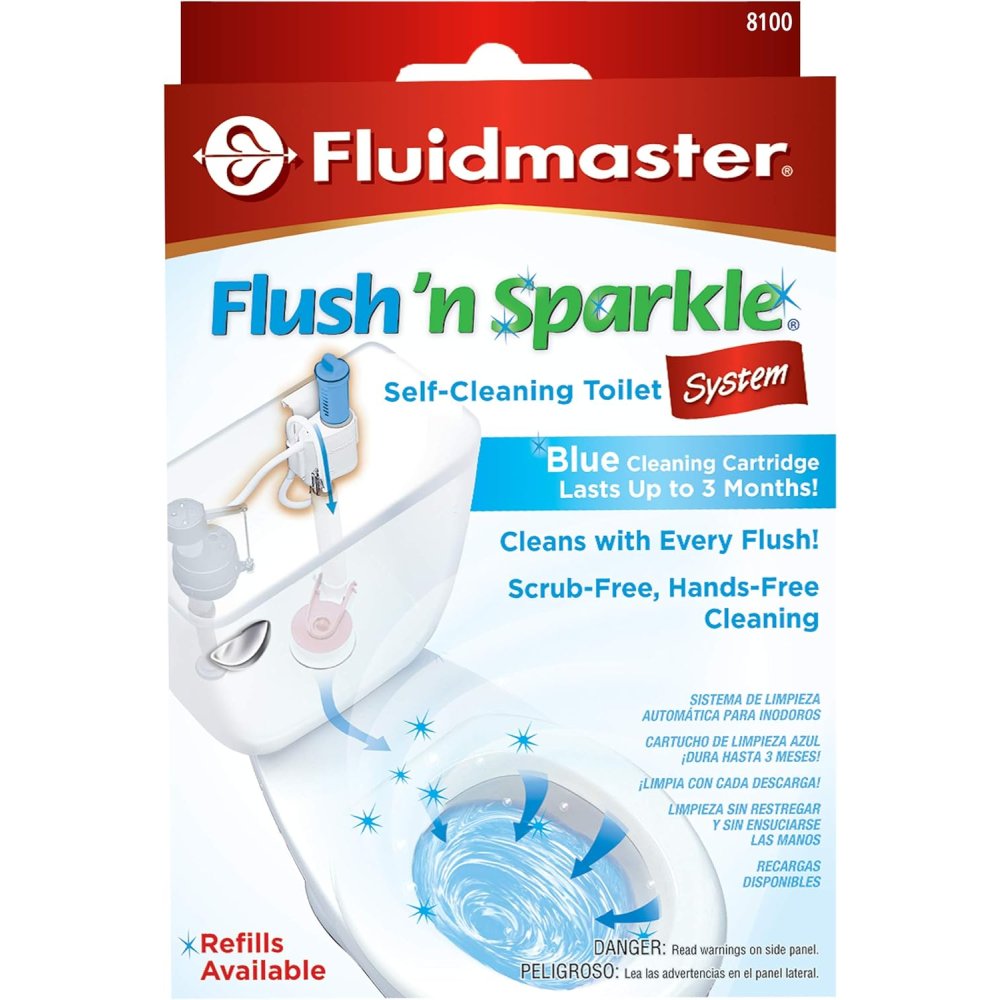 Fluidmaster 8100 flush  n  sparkle toilet bowl cleaning system