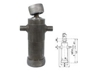 Cilindro telescopico idraulico con attacco a sfera Cermag sfilate 3 - 60725