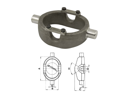 Gondole trilaterali per cilindri acciaio stampato UNI Fe.50 Cermag - 60745