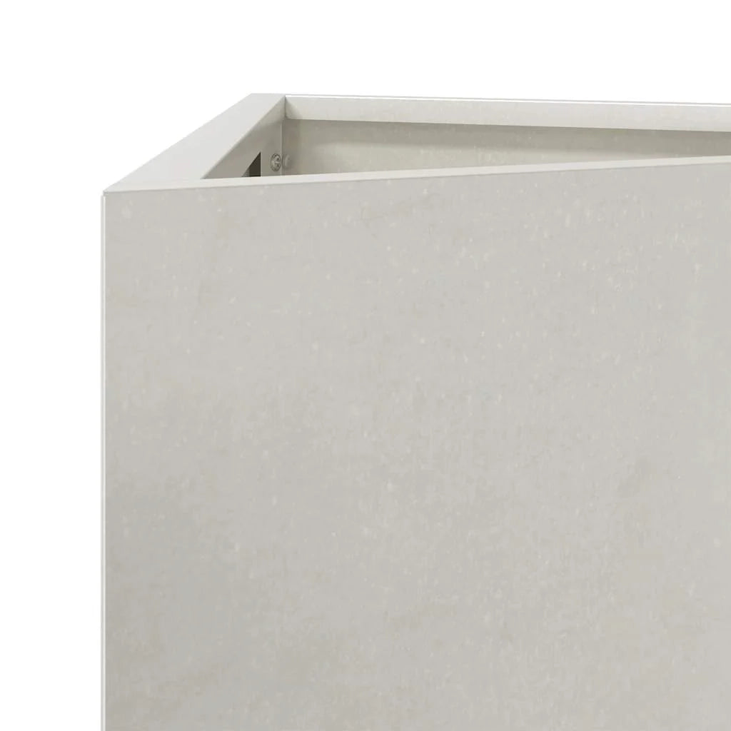 Fioriera rialzata per piante fiori giardino terrazze set da 2 triangolare 40 x 34,5 x 70 cm acciaio inox argento 02_0039103