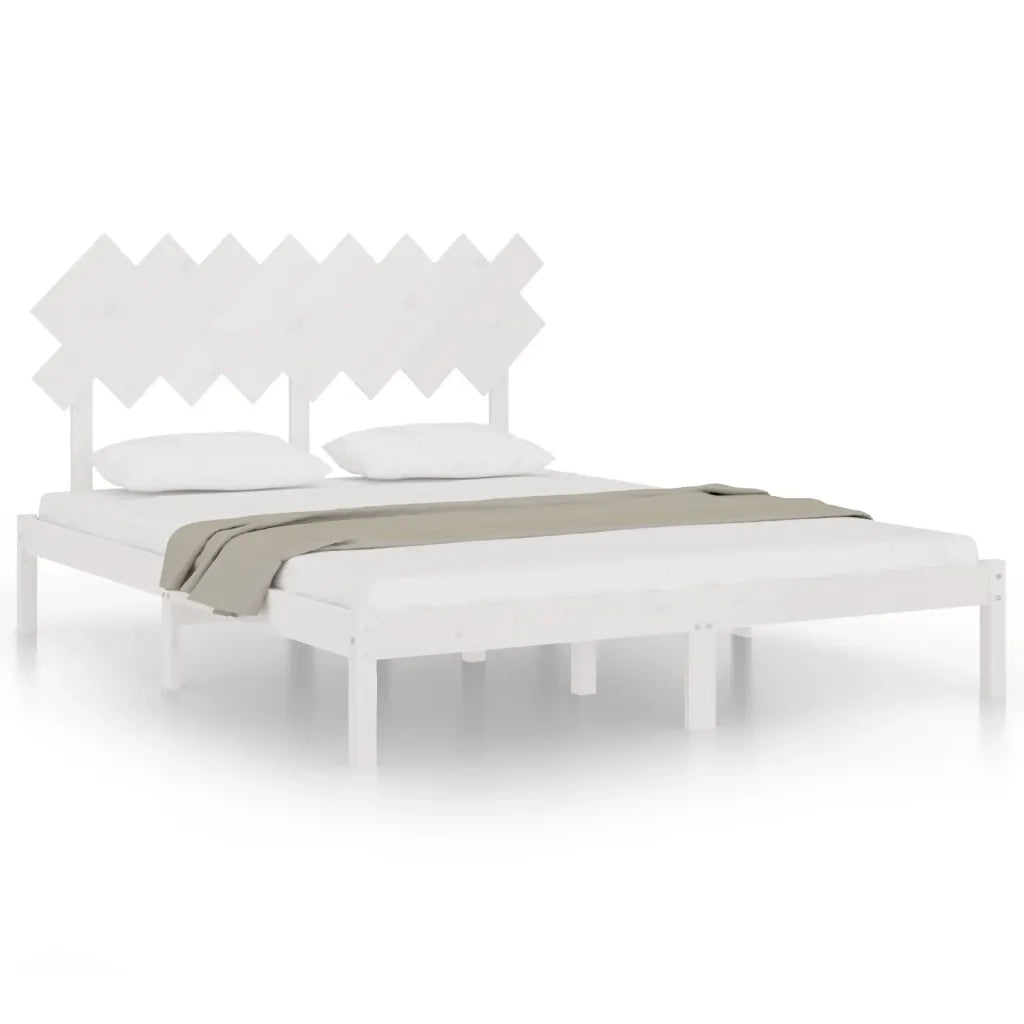 Giroletto-Struttura Letto Bianco 160x200 cm in Legno Massello 113522