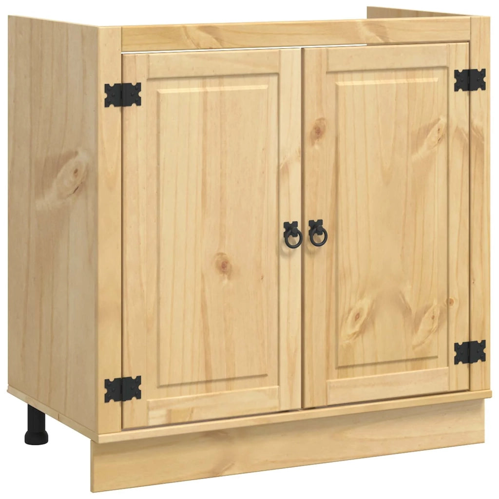 Pensile da cucina | Armadietto SKI Marrone Miele 80 x 46 x 81 cm Pino massello