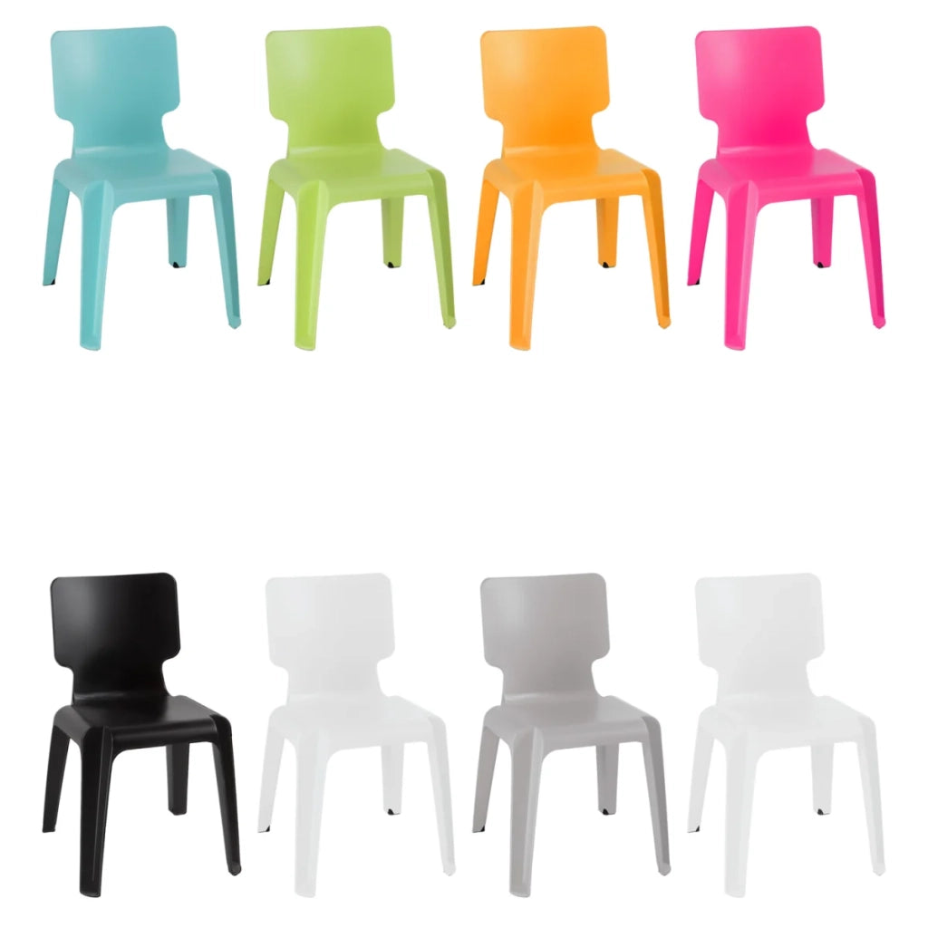 Sedia impilabile, sedia in plastica impilabile, robusta, vari colori