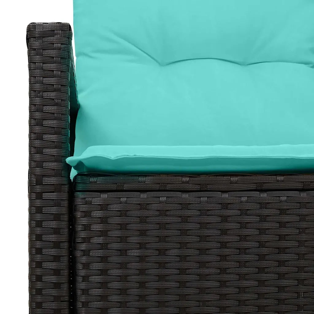 Divano da giardino con cuscino 120 x 62 x 69 cm. polyrattan