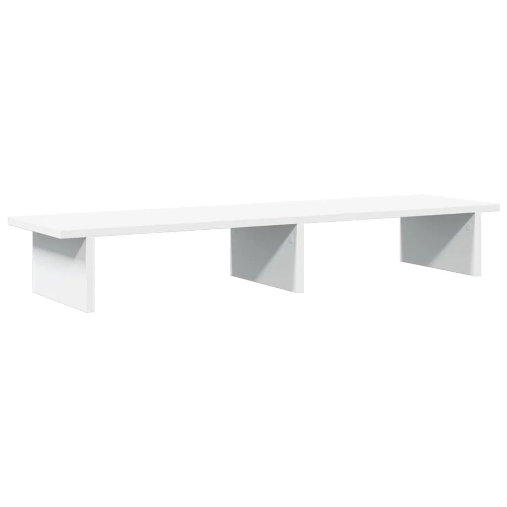 Supporto per monitor mobile da scrivania 100 x 27 x 15 cm legno ingegnerizzato bianco 02_0044836