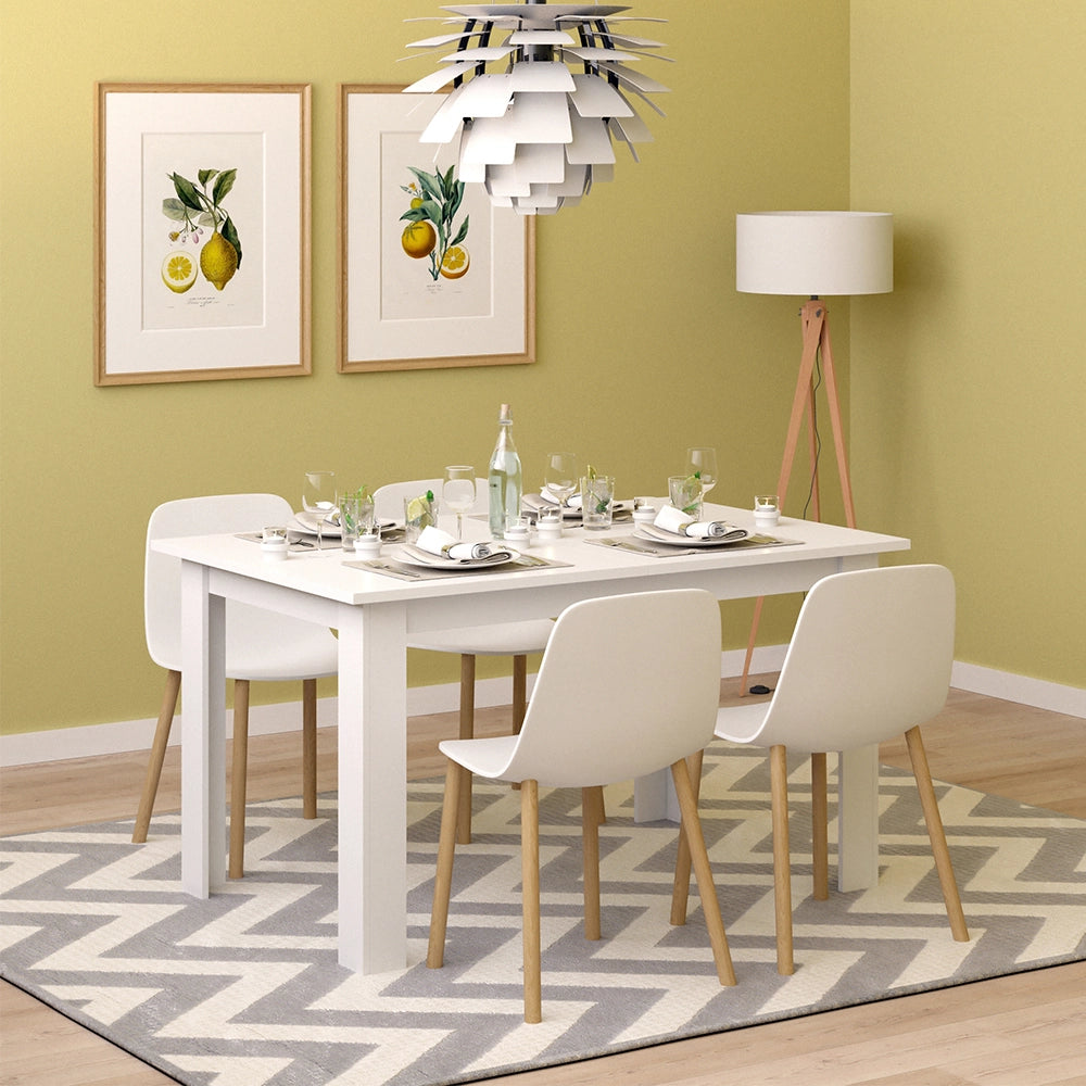 Vicco Tavolo da pranzo Bianco 90 x 140 cm