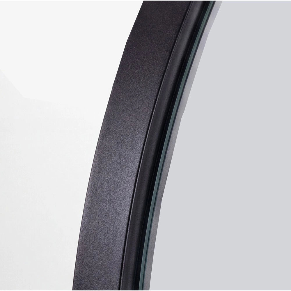 Specchio Decorativo Rotondo MR005 da Parete 60x60 cm con Cornice Nera