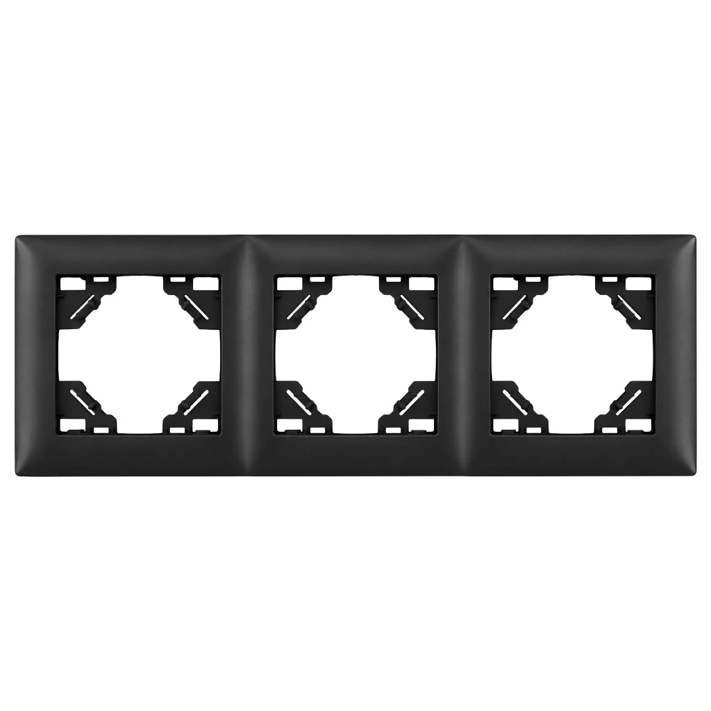 Placca Tripla Per Prese Oste Jnh015-3f Black