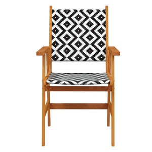 Set Mobili da Pranzo per Giardino 5 pz Legno Massello di Acacia