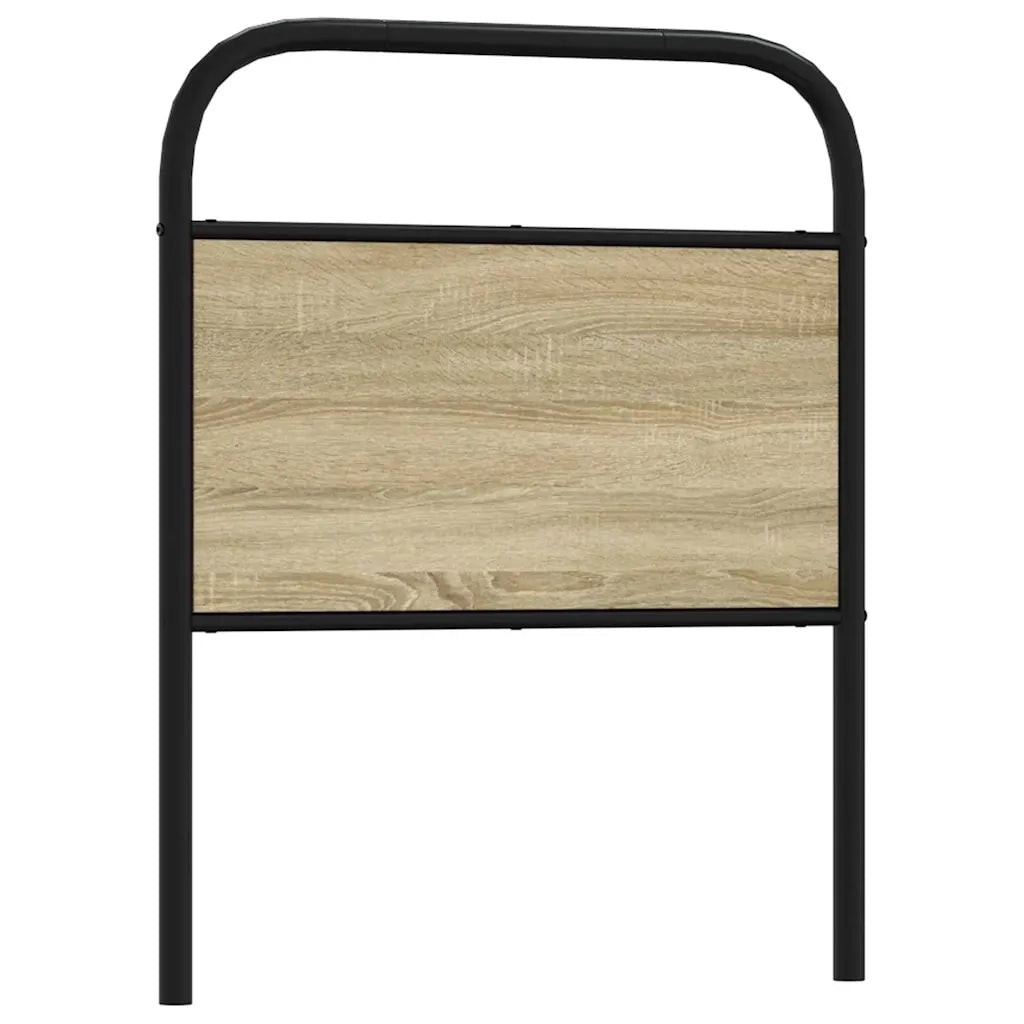 Testiera Rovere Sonoma 80 cm in Acciaio e Legno Multistrato