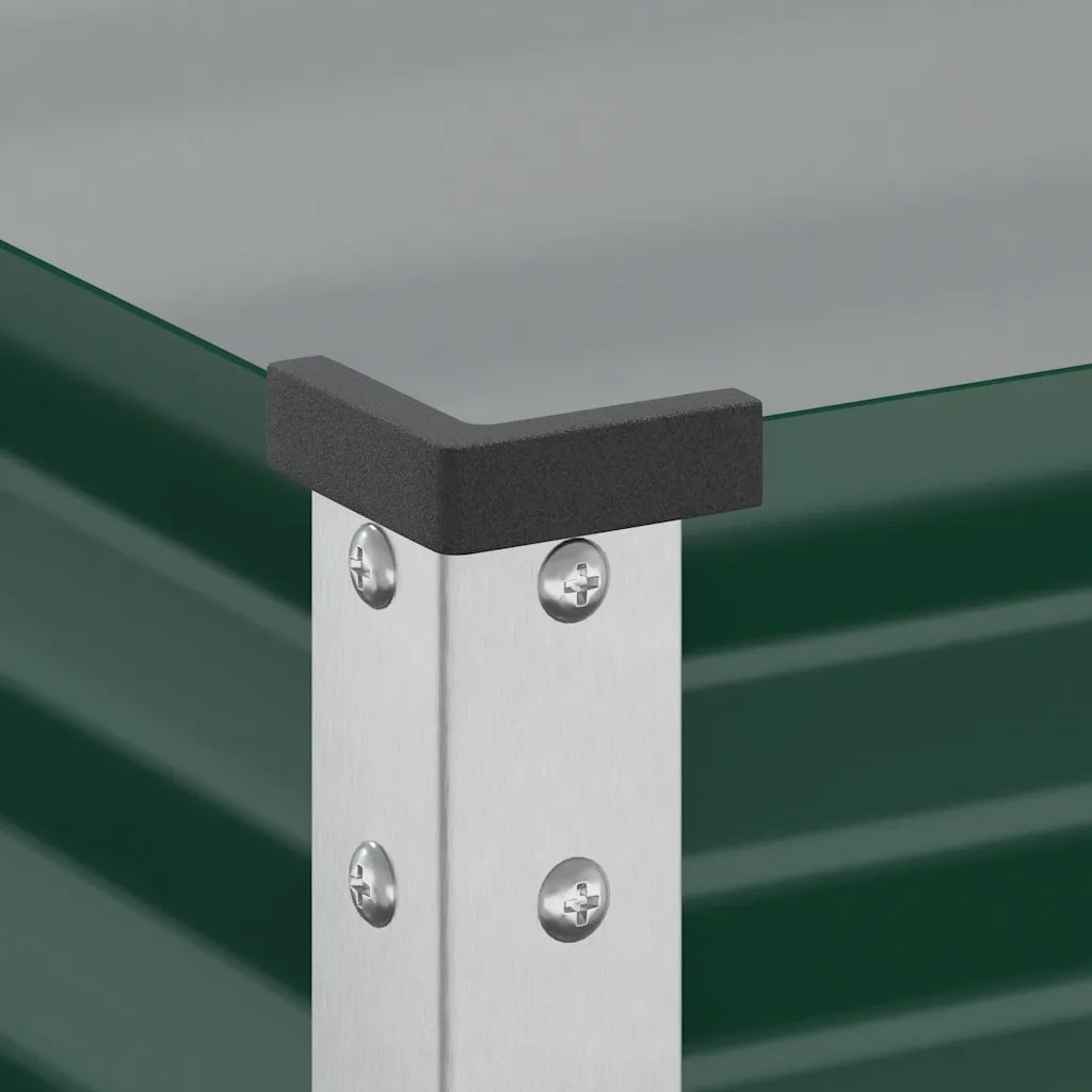 Fioriera da Giardino-Vaso da Esterno-Contenitore per Piante verde 100x45x90 cm in acciaio