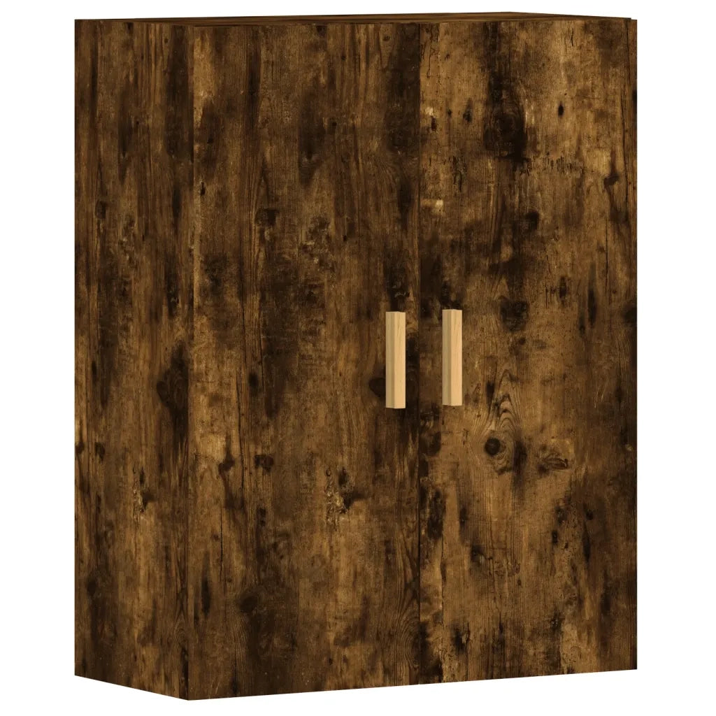 Armadietti a Parete 2 pz Rovere Fumo in Legno Multistrato 3197878