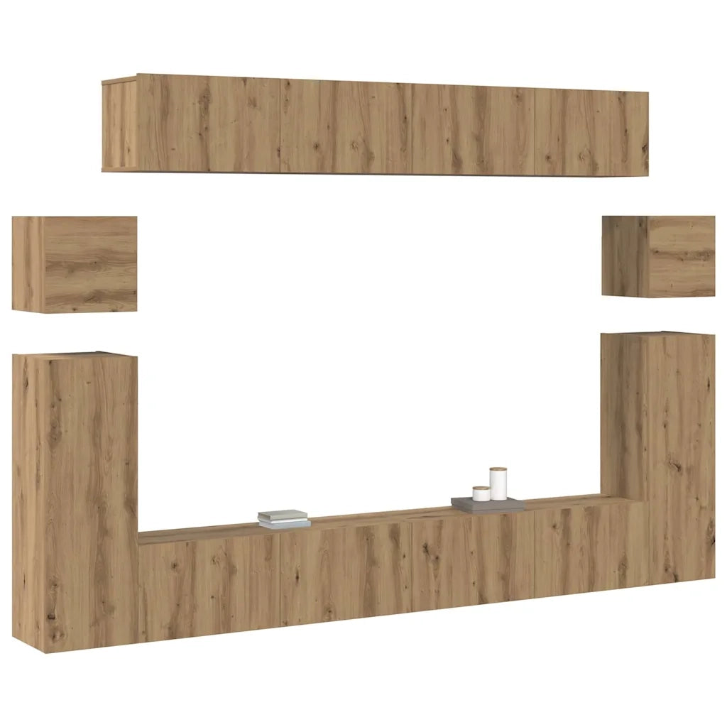 Unità TV 4 pcs Rovere artigianale Legno multistrato 3393392
