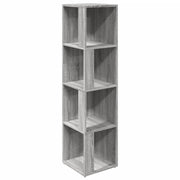 Mobile angolare classico 33 x 33 x 132 cm design compatto per soggiorno/ufficio in legno composito grigio 02_0048263