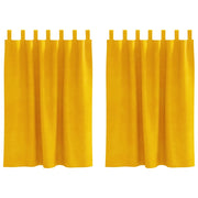 Tende Oscuranti | Tende Blackout 2 pz Giallo senape 140 x 140 cm Velluto