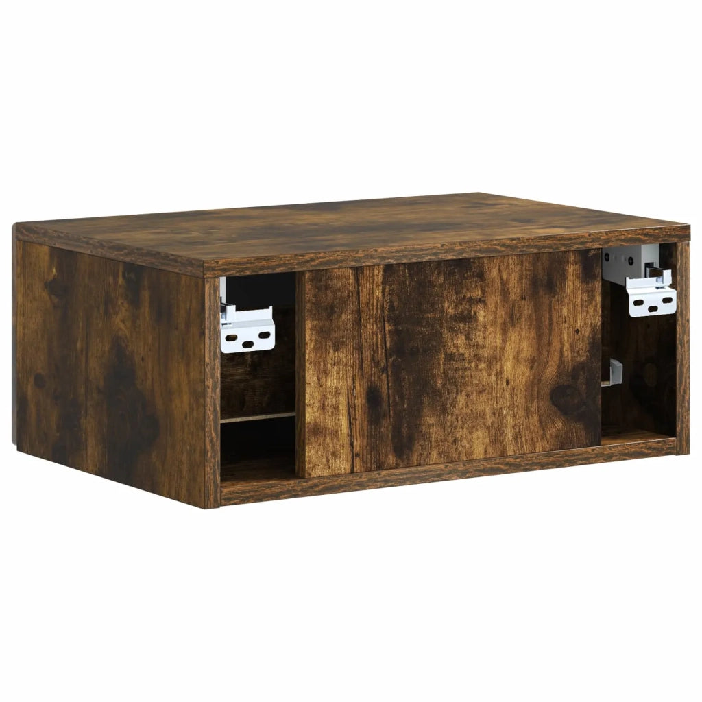Mobiletto da notte a muro 2 pcs Rovere Fumo 49 x 34,5 x 20 cm 898116