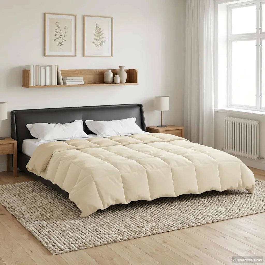 Piumone Completo Annuale Crema 220 x 260 cm Microfibra