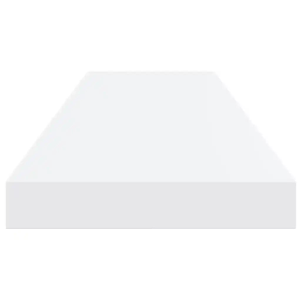 Scaffali a Parete 2 pz Bianco Lucido 80x23,5x3,8 cm in MDF cod mxl 33668