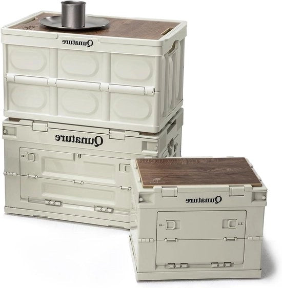 Scatola di stoccaggio con coperchio Scatola opaca da stoccaggio pieghevole per attività di campeggio e outdoor 26L/55L/60L