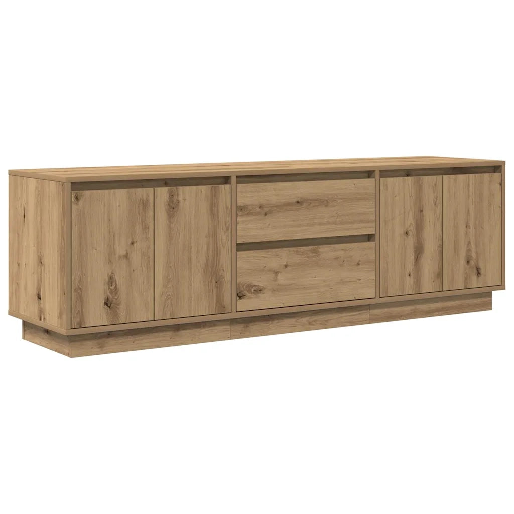 vidaXL Mobile Porta TV con Luci LED Rovere Artigianale 160,5x41x50 cm