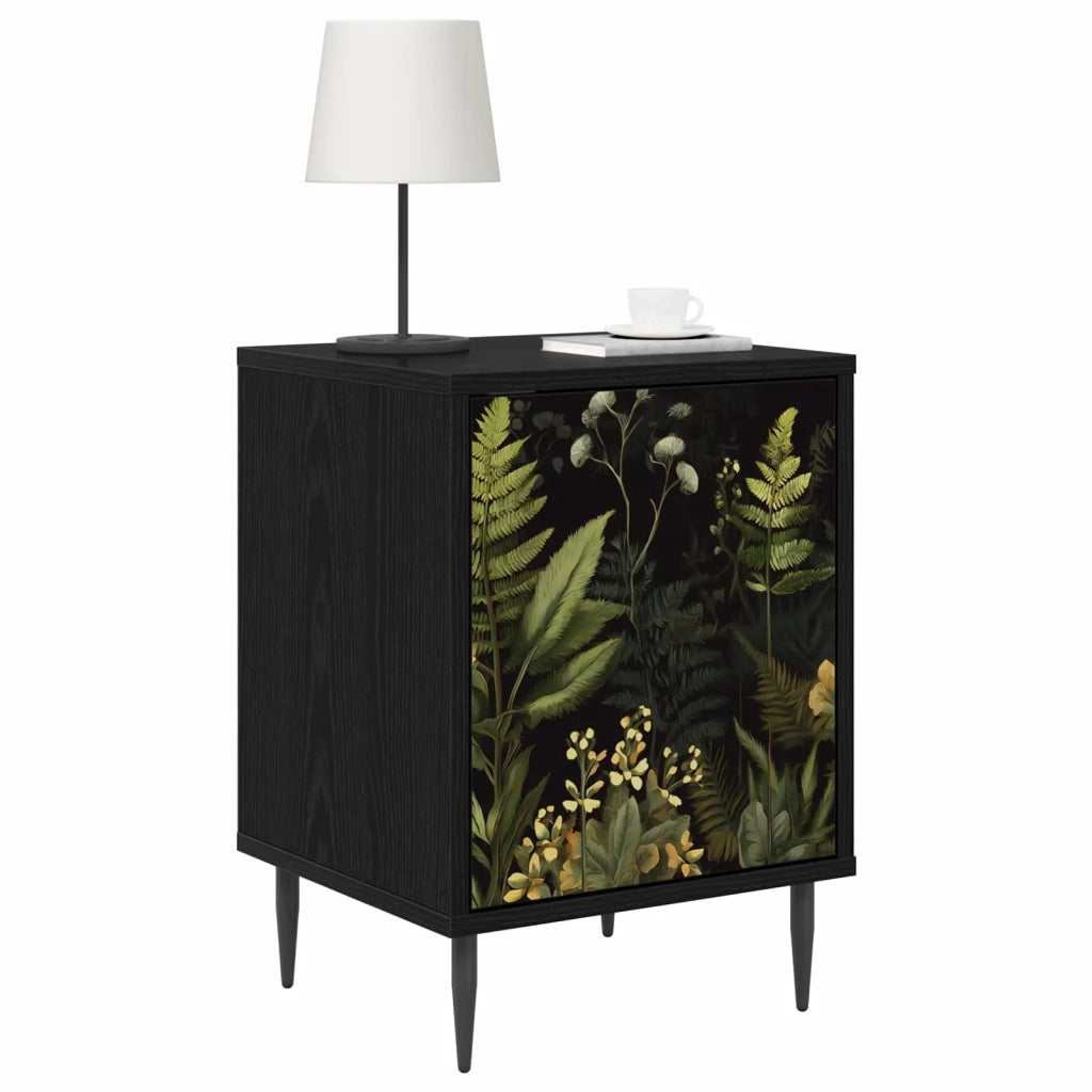 Armadio da Notte RHENEN 2 pz Rovere Nero 36 x 33 x 51 cm 8007230