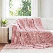 Coperta Rosa 240 x 220 cm Panno 42016863