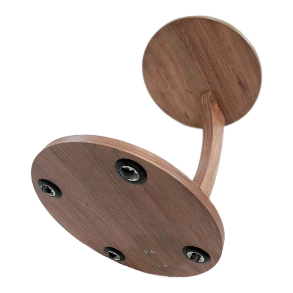 Tavolino rotondo con ruote 56 x 38 cm effetto legno 03_0008665