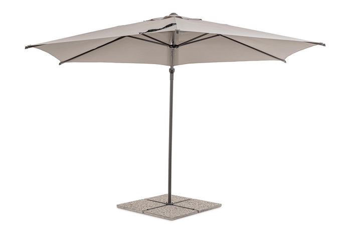 Ombrellone da Giardino Ø330x244 cm in Acciaio Rica Grigio