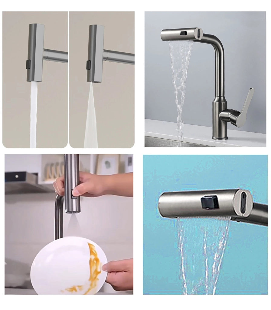 Rubinetto Cucina Cascada LH-188 | Rame Massiccio | Estraibile 3 Modi