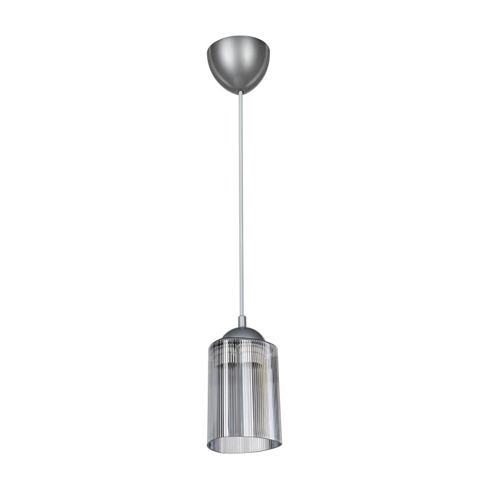 Lampada a sospensione con paralume triangolare in plastica fumè Optical MDL3871