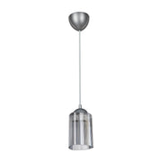 Lampada a sospensione con paralume triangolare in plastica fumè Optical MDL3871