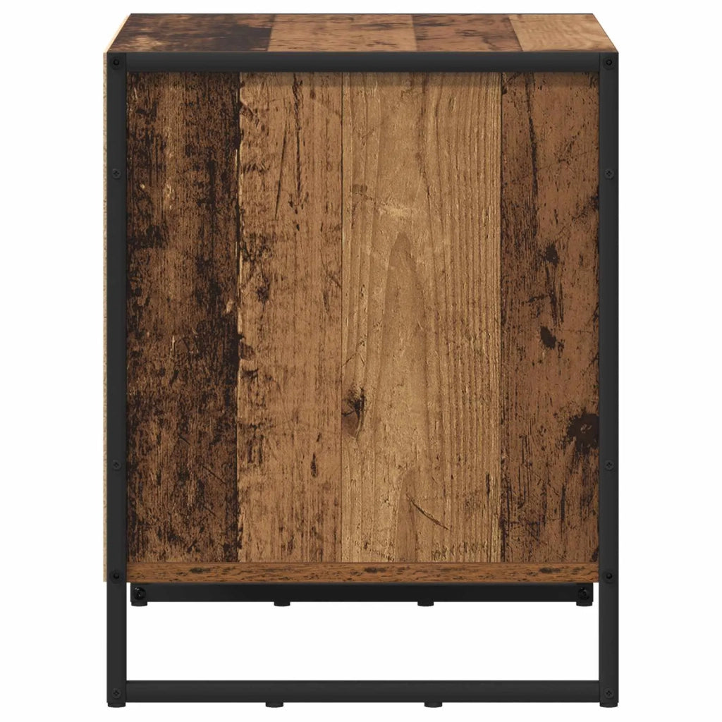 Comodino con cassetto 2 pz-Set di 2 Tavolino da notte Legno vecchio 50 x 39.5 x 50 cm
